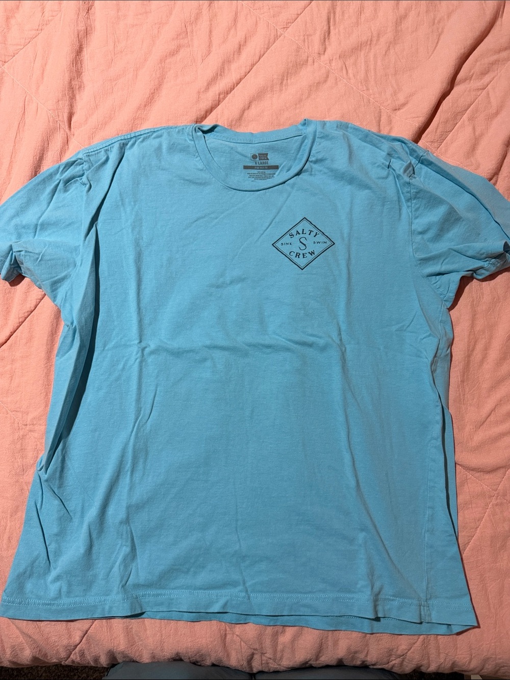Salty Crew Men's Sky Blue Short Sleeve Logo Tee